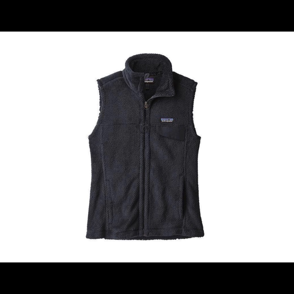 Black Patagonia Re-Tool Fleece Vest